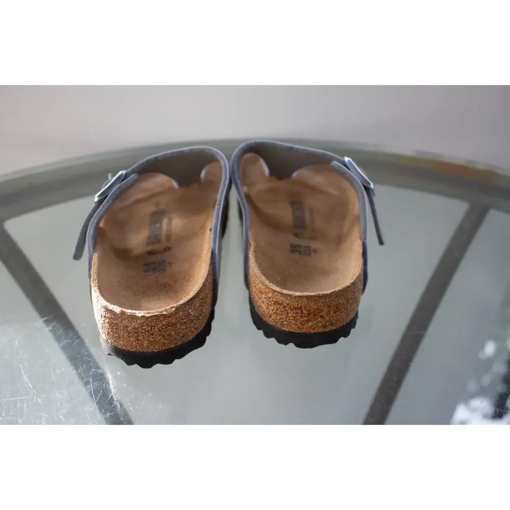 NEW‎ Birkenstock Gizeh Silver Thong Sandals Metallic Womens Size EU 35 / L 4 US